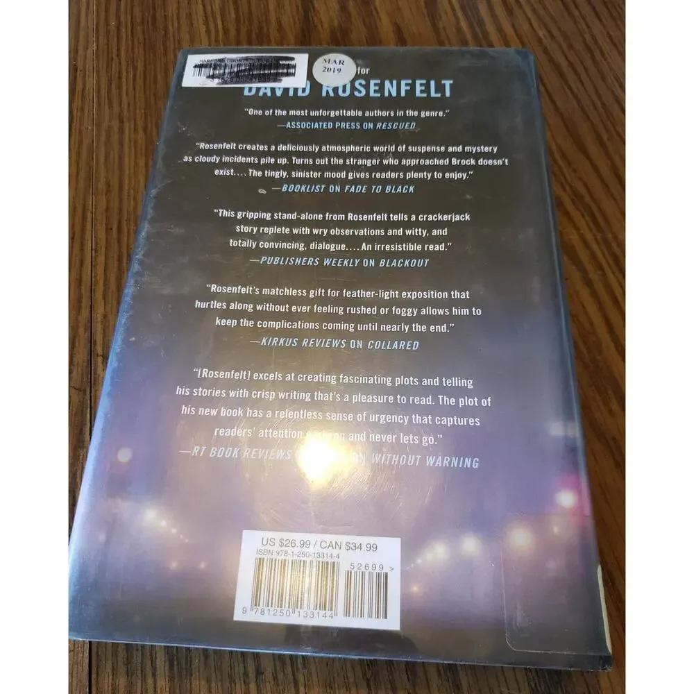 Black & Blue and Without Warning Two Hardcover David Rosenfelt Thrillers
